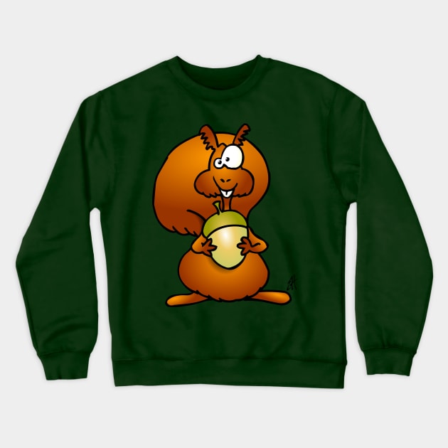 Squirrel Crewneck Sweatshirt by Cardvibes